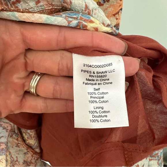 Veronica Beard Malgosia Floral Print Button Front Ruffle Midi Dress Sz 6 Cotton - Picture 11 of 16